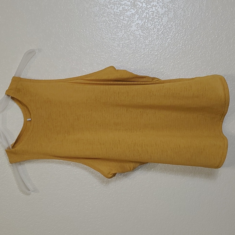Prana Burn Out Tank Top Gold Small Yoga